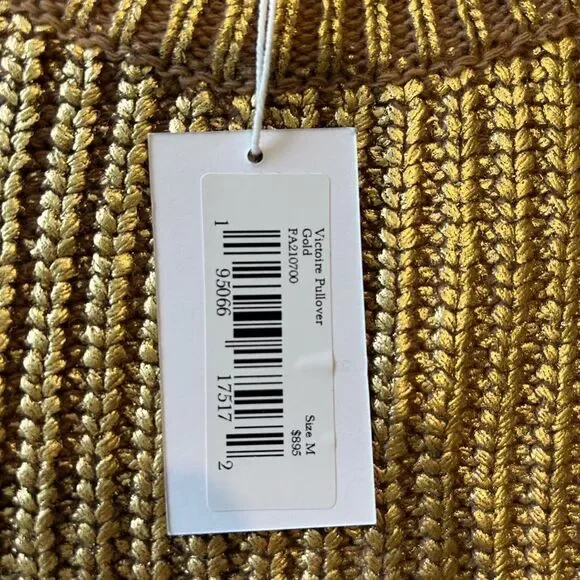 Ulla Johnson Victoire Pullover Gold Sweater Cashmere Blend